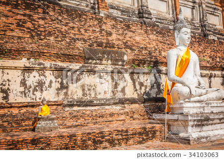 Buddha of statue in Ayutthaya Thailand Buddha of statue in Ayutthaya Thailand 34103063