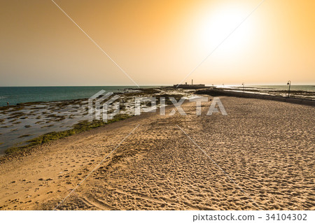 Landscape of the beach of La Caleta province  34104302