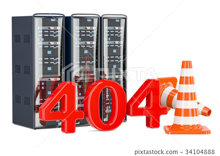 Computer Server Racks with 404 text Computer Server Racks with 404 text 34104888