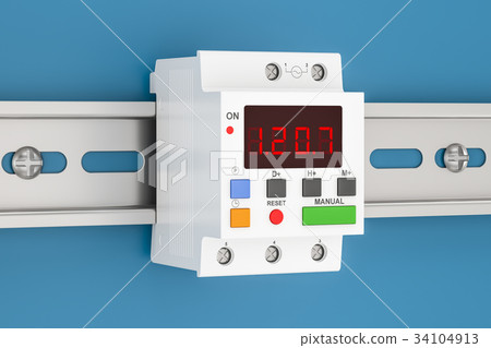 Digital timer switch mount on din rail 34104913