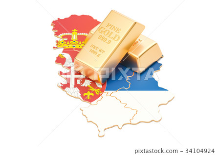 Foreign-exchange reserves of Serbia concept 34104924