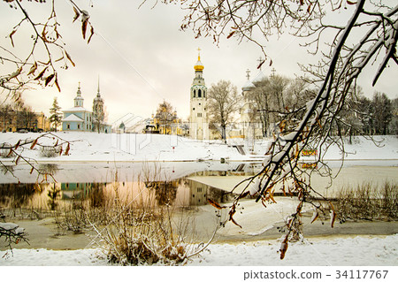 View of St. Sophia Cathedral and the bell tower of 34117767