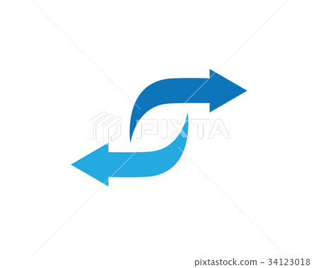 Arrows vector illustration icon Logo 34123018