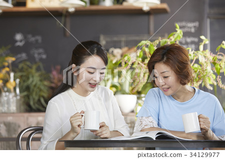 Mother, daughter, mother and daughter date 34129977