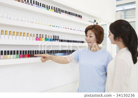Mother, Daughter, Mother and Daughter Date, Nail Art 34130236