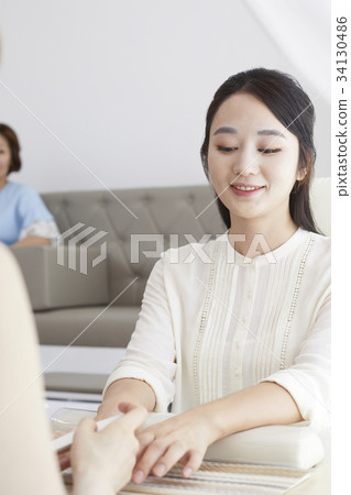 母親，女兒，母親和女兒約會，美甲 34130486