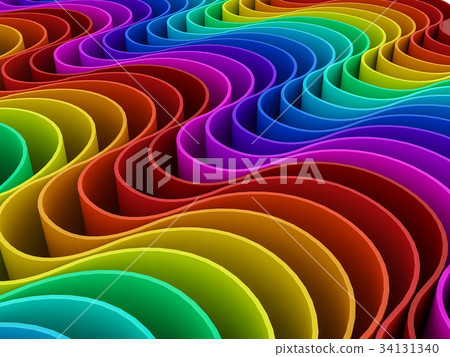 abstract colorful of curve rainbow  background 34131340