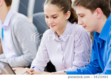 Students at lecture Students at lecture 34133401