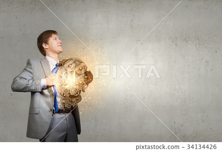 Super businessman Super businessman 34134426