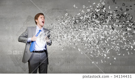 Super businessman Super businessman 34134431