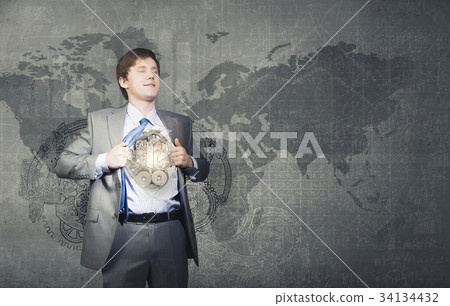 Super businessman Super businessman 34134432