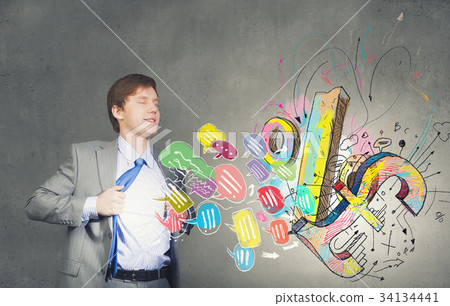 Super businessman 34134441