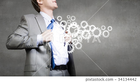 Super businessman Super businessman 34134442