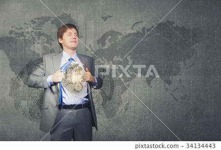 Super businessman Super businessman 34134443