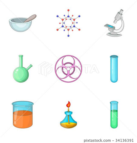 Test of biological weapons icons set Test of biological weapons icons set 34136391