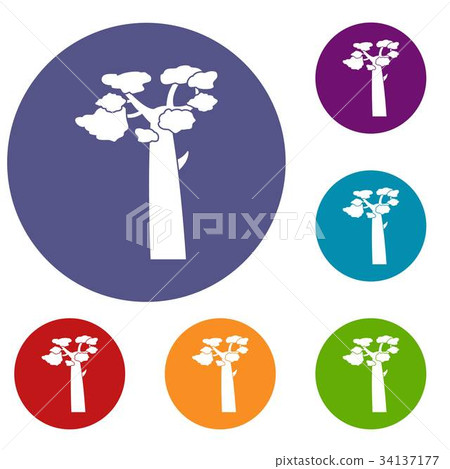 Baobab icons set Baobab icons set 34137177