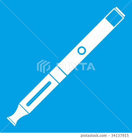 Electronic cigarette icon white 34137915