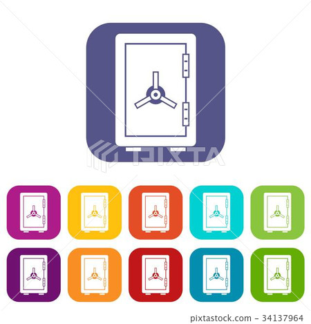 Safe icons set - Stock Illustration [34137964] - PIXTA