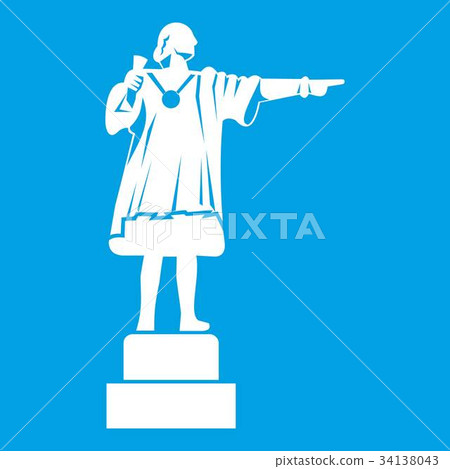 Columbus monument icon white 34138043
