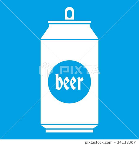 Beer in aluminum cans icon white 34138307