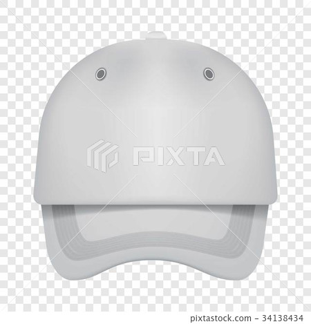 White cap front view mockup, realistic style 34138434