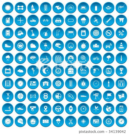 100 motorsport icons set blue 100 motorsport icons set blue 34139042