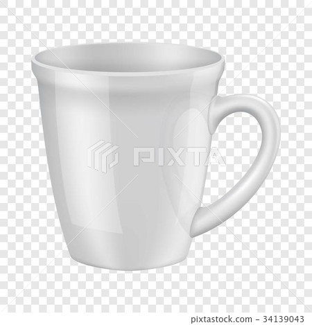 Empty white cup i mockup, realistic style 34139043