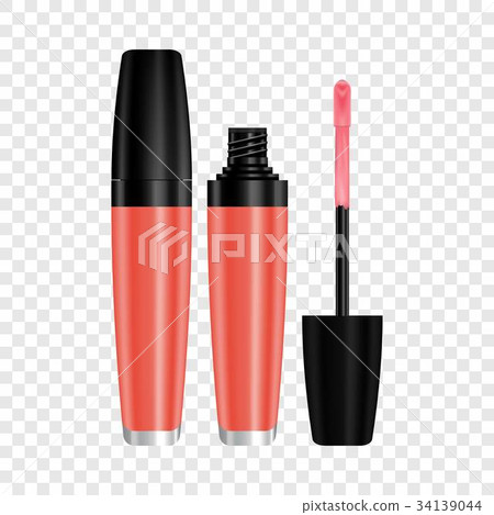 Red gloss for lips mockup, realistic style 34139044