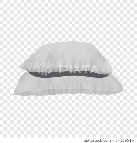 Stack of pillows mockup, realistic style 34139510