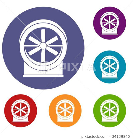 Fan icons set 34139840