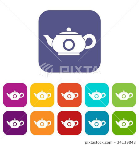 Teapot icons set Teapot icons set 34139848