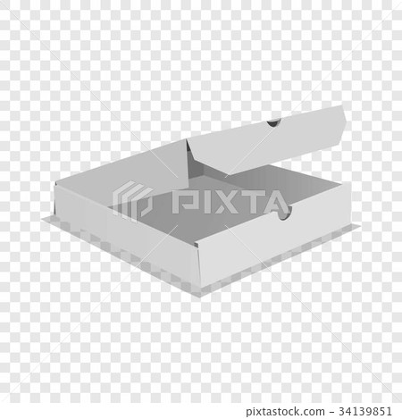 One pizza box icon, realistic style One pizza box icon, realistic style 34139851