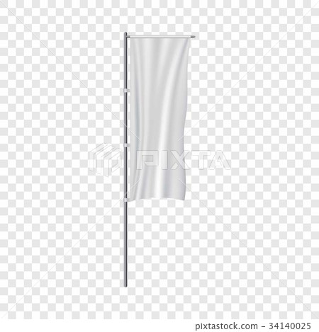 White panel flag mockup, realistic style White panel flag mockup, realistic style 34140025