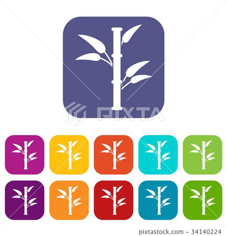 Bamboo icons set 34140224