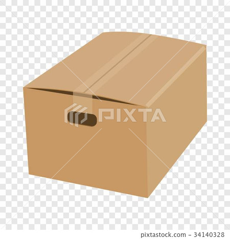 Closed cardboard box taped up mockup Closed cardboard box taped up mockup 34140328
