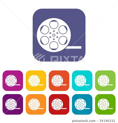 Film icons set 34140332