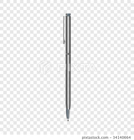 Silver pen mockup, realistic style 34140664