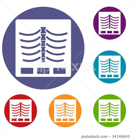 X ray photo icons set 34140843