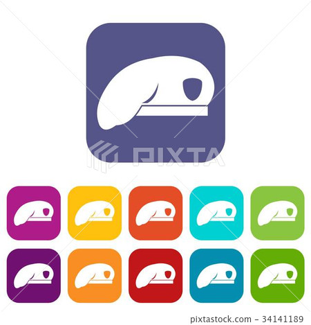 Military beret icons set Military beret icons set 34141189
