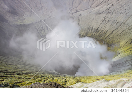 Mount Bromo with smoke Bromo Tengger Semeru 34144864