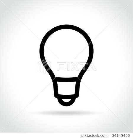 light bulb icon on white background 34145490