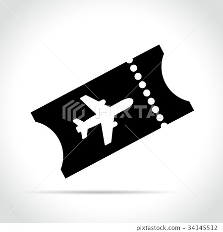air plane ticket icon on white background - Stock Illustration ...