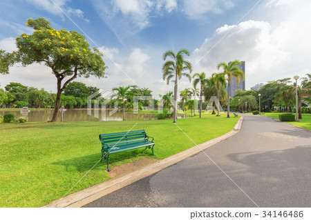Green Chair in Chatuchak Park 34146486