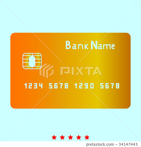 Bank cit card it is icon . 34147443