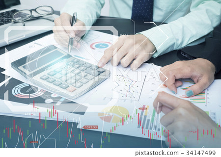 business accountant with document graph financial business accountant with document graph financial 34147499