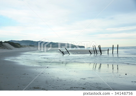 海灘 沙灘 夏天 34148756