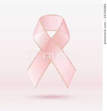Ribbon of breast cancer awareness symbol Ribbon of breast cancer awareness symbol 34148966
