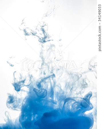 Ink swirl in water isolated on white background Ink swirl in water isolated on white background 34149033
