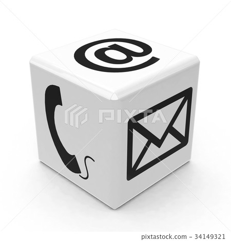 White contact button White contact button 34149321