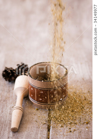 Medical infusions preparation process in motion 34149977